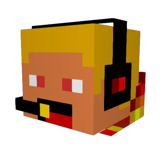 Franman907 Minecraft avatar head, 3D render
