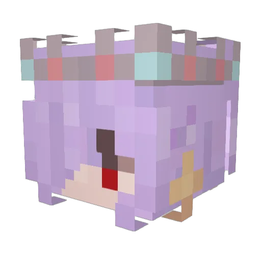 Minecraft-Avatar von Franny222: Kopf als 3D-Render