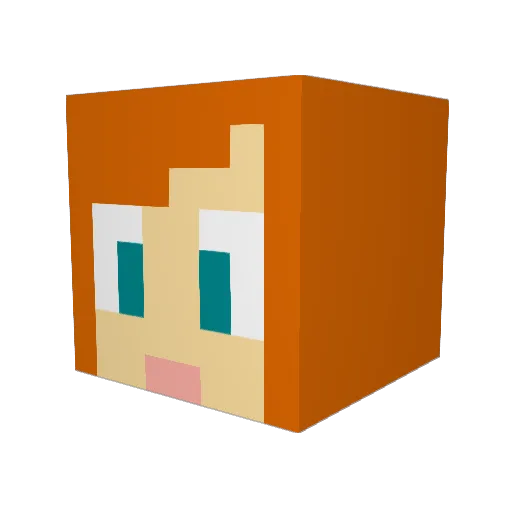 FrannyAggy Minecraft avatar head, 3D render