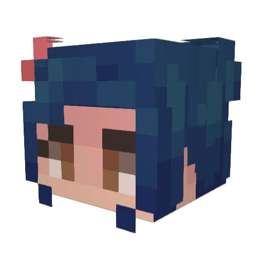 Franpuccino Minecraft avatar head, 3D render