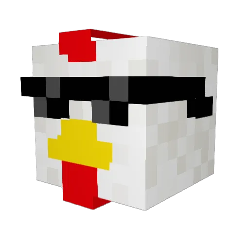Franselldo Minecraft avatar head, 3D render