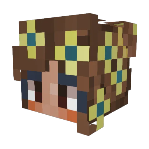 Fransteynn Minecraft avatar head, 3D render