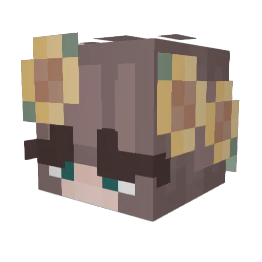 FranticSquid Minecraft avatar head, 3D render
