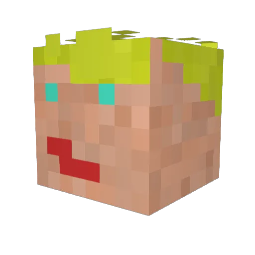 Frantous007 Minecraft avatar head, 3D render