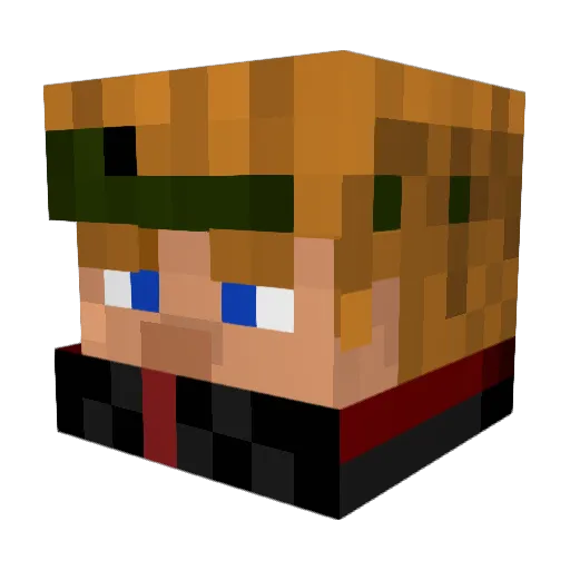 FrantrexD Minecraft avatar head, 3D render