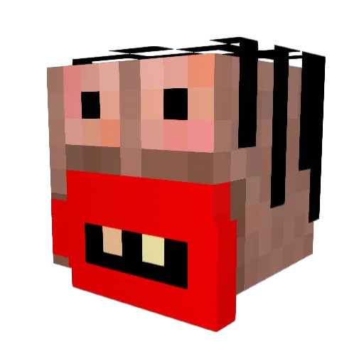 Franusssss Minecraft avatar head, 3D render