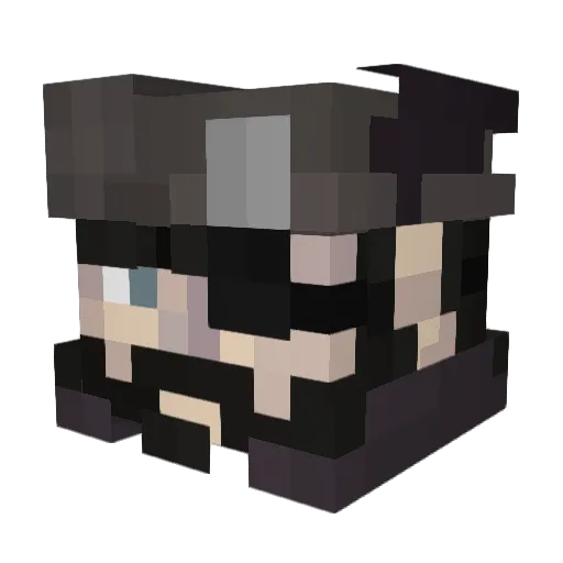 Franwers Minecraft avatar head, 3D render