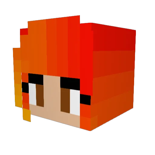 FranyCL Minecraft avatar head, 3D render