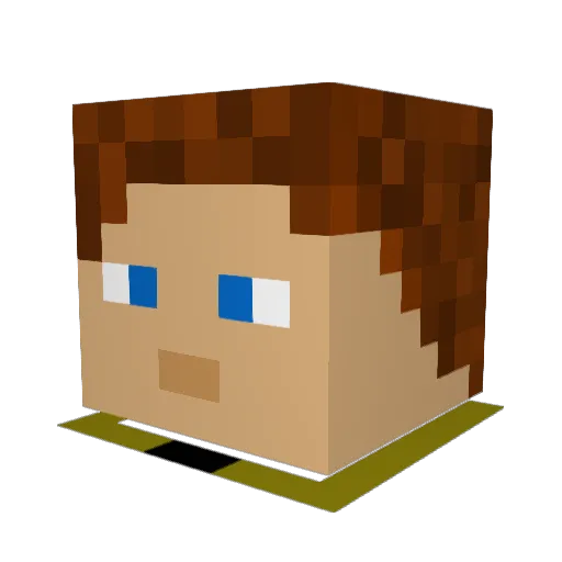 FranzUdo Minecraft avatar head, 3D render