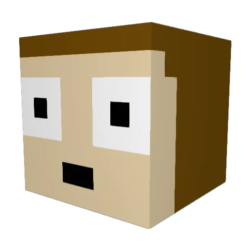 Franz_05 Minecraft avatar head, 3D render