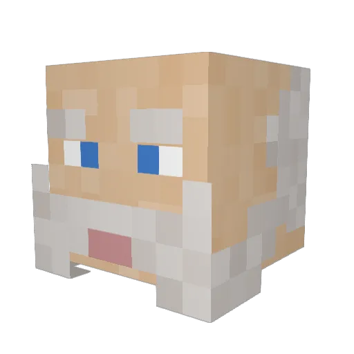 Franz_JosephI Minecraft avatar head, 3D render