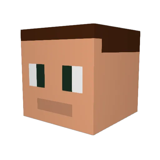 Franzel_HD Minecraft avatar head, 3D render
