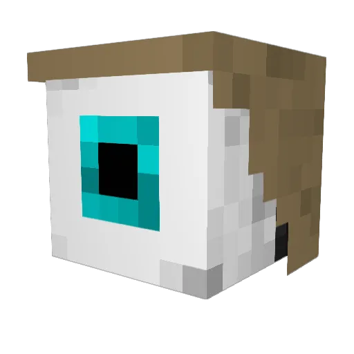 Franzen Minecraft avatar head, 3D render