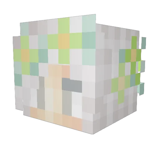 Franzi101 Minecraft avatar head, 3D render