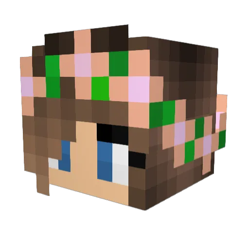Franziska2002 Minecraft avatar head, 3D render