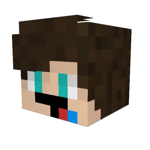 Franzozo Minecraft avatar head, 3D render