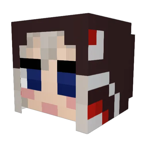 Frape26Gas Minecraft avatar head, 3D render