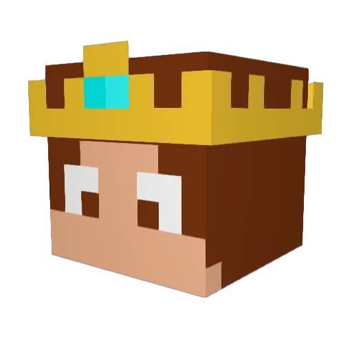 FraseKing Minecraft avatar head, 3D render