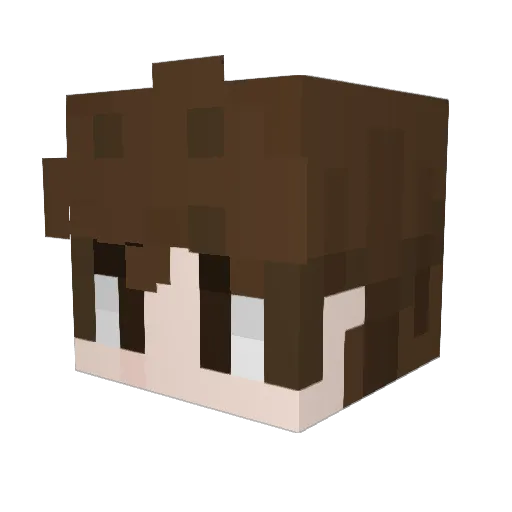 Fraserrr Minecraft avatar head, 3D render