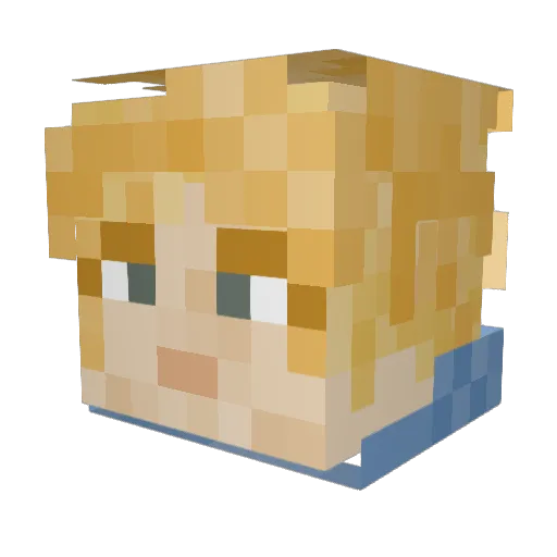 Frasieryoung Minecraft avatar head, 3D render