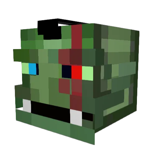 FraskNZ Minecraft avatar head, 3D render