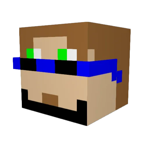 Frasman27 Minecraft avatar head, 3D render