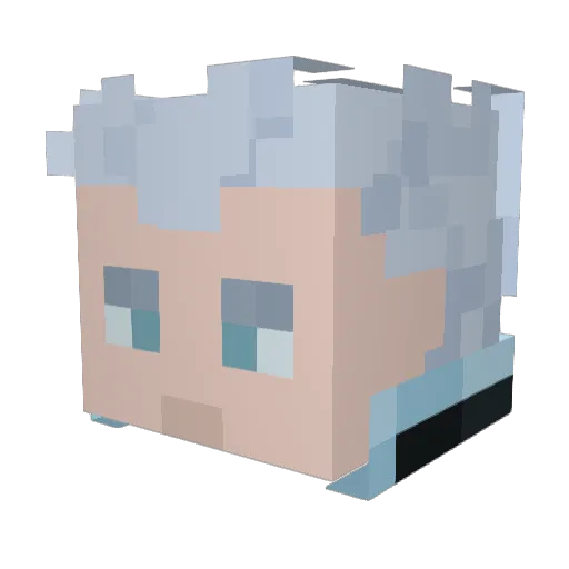 Frastote Minecraft avatar head, 3D render