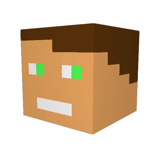 FratzRV04 Minecraft avatar head, 3D render
