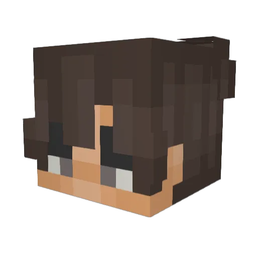 Fraudjr Minecraft avatar head, 3D render