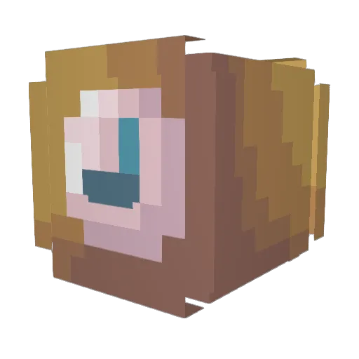 Fraudo2 Minecraft avatar head, 3D render