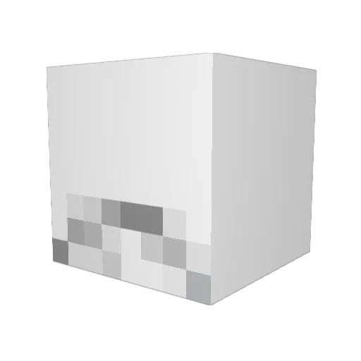 Fraudologist Minecraft avatar head, 3D render
