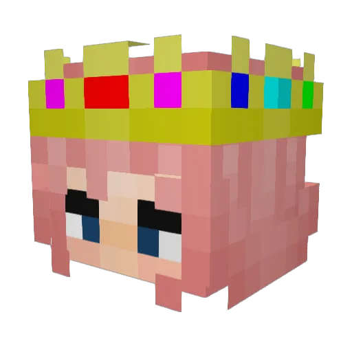 Fraumpt Minecraft avatar head, 3D render