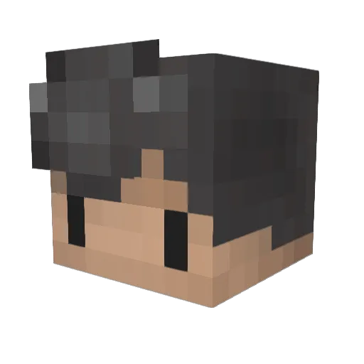 Fraus_Daus Minecraft avatar head, 3D render