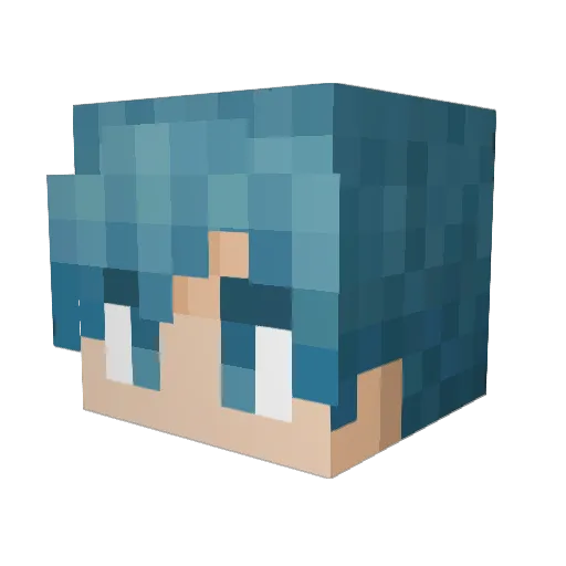 FraustIce Minecraft avatar head, 3D render