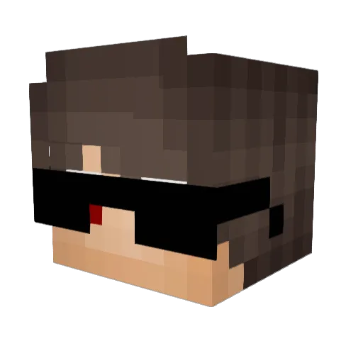 Frauzerx Minecraft avatar head, 3D render