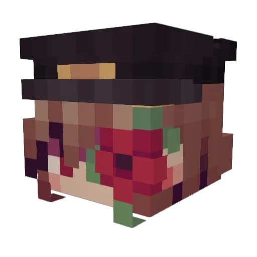 Fravenn Minecraft avatar head, 3D render