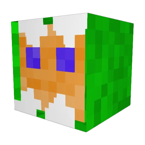 Frax Minecraft avatar head, 3D render