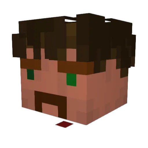 FraxinusBoi Minecraft avatar head, 3D render