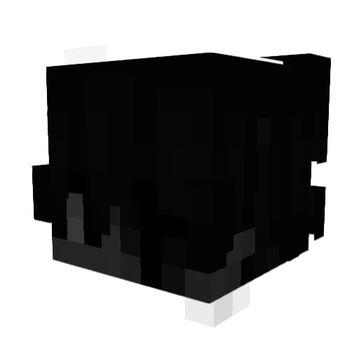 Fraxions Minecraft avatar head, 3D render