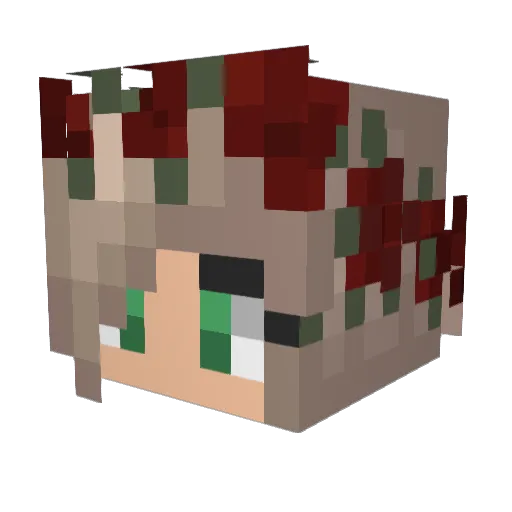 Fray0524 Minecraft avatar head, 3D render