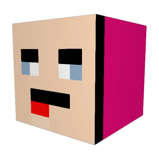 Fraybz Minecraft avatar head, 3D render