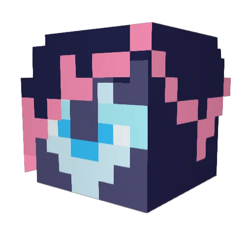 FrayerWolf Minecraft avatar head, 3D render