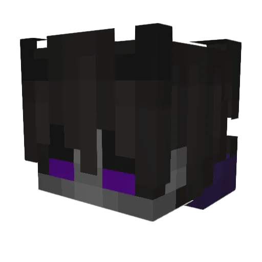 Fraying Minecraft avatar head, 3D render