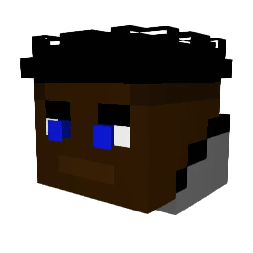 FrazeyC Minecraft avatar head, 3D render