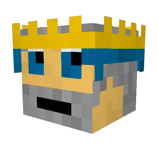 Frazious Minecraft avatar head, 3D render