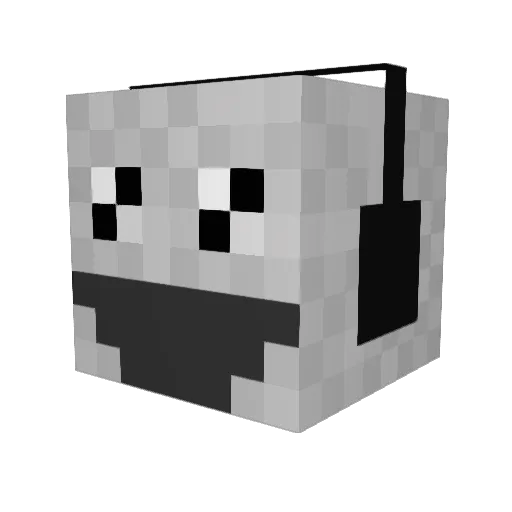 Frazzada Minecraft avatar head, 3D render