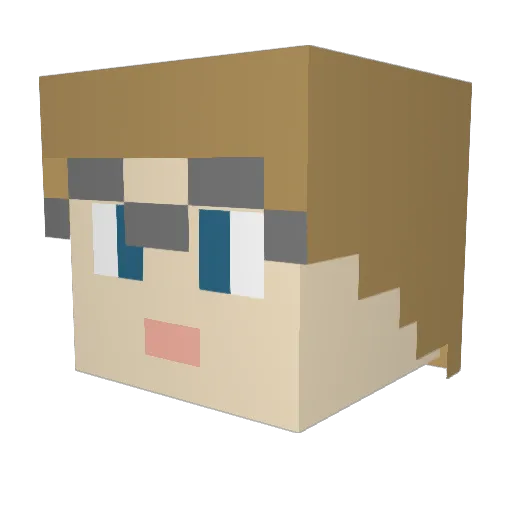 Frazzles101_ Minecraft avatar head, 3D render