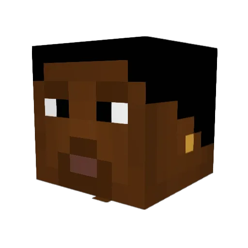 Frazzlez Minecraft avatar head, 3D render