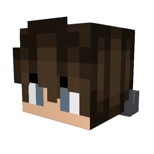Frazzzzyboi Minecraft avatar head, 3D render