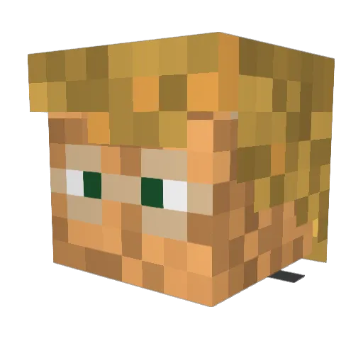 FreDD3y Minecraft avatar head, 3D render